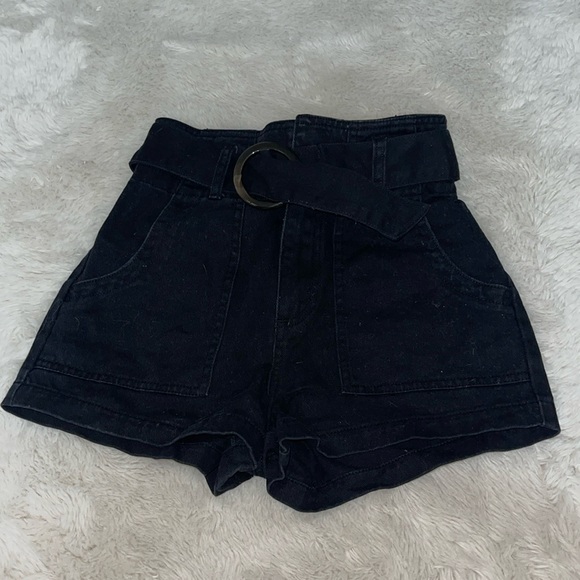 SB ROYAL BLUE Black High Waisted Shorts Small - Picture 1 of 7